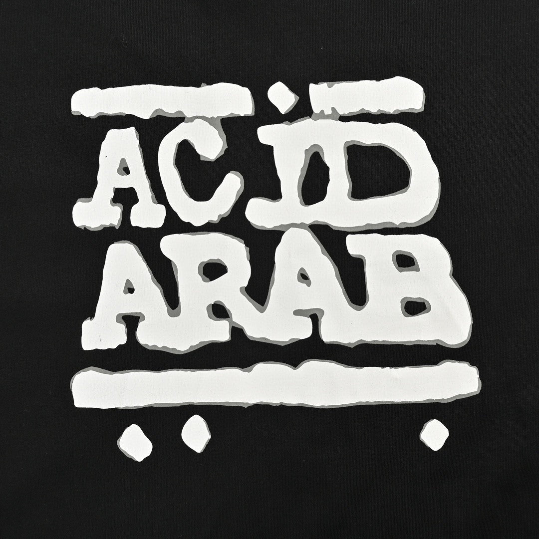 Balenciaga Acid Arab T-Shirt (Black) - detail - replica sneakers