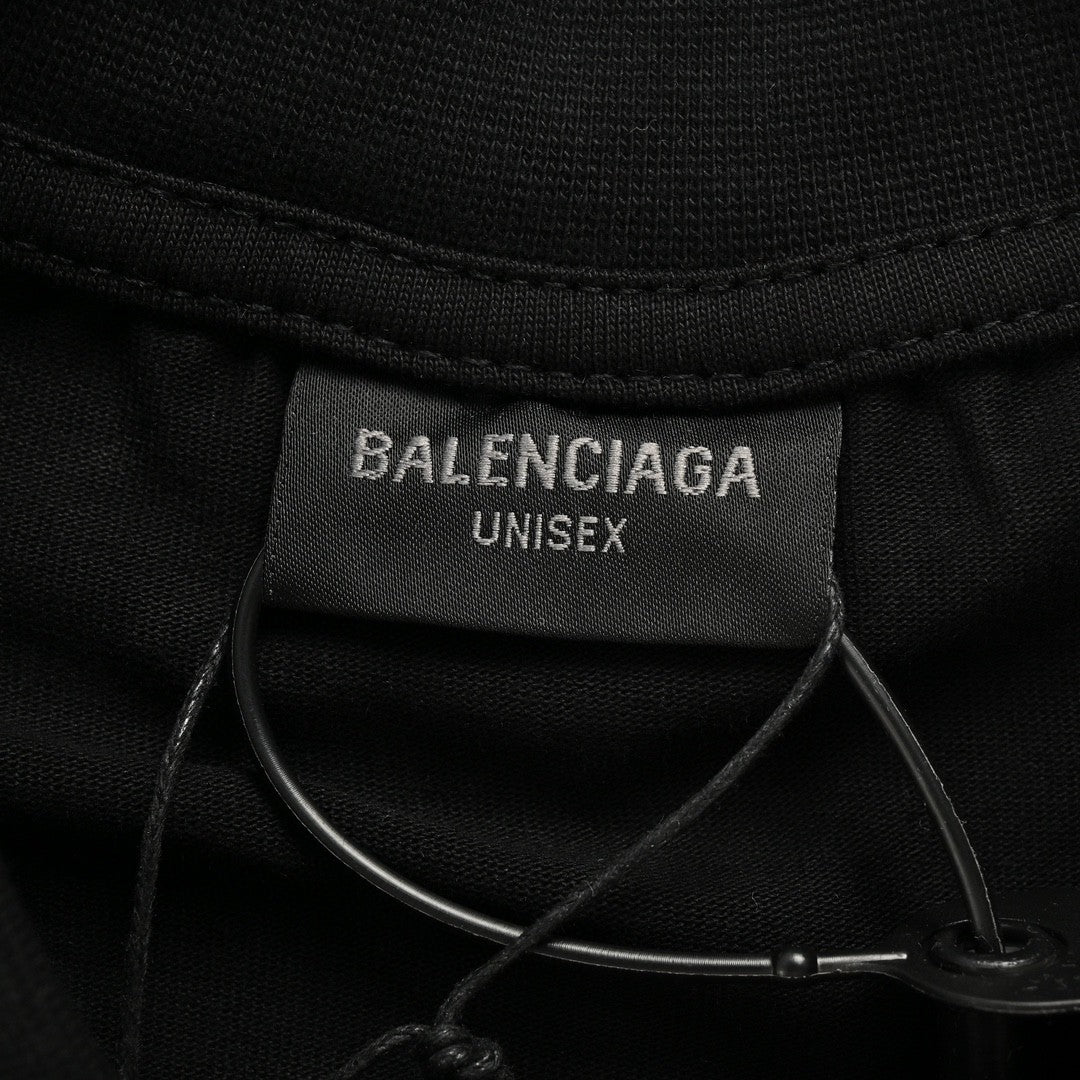 Balenciaga All-Over Logo Print T-Shirt (Black) - outsole - replica sneakers