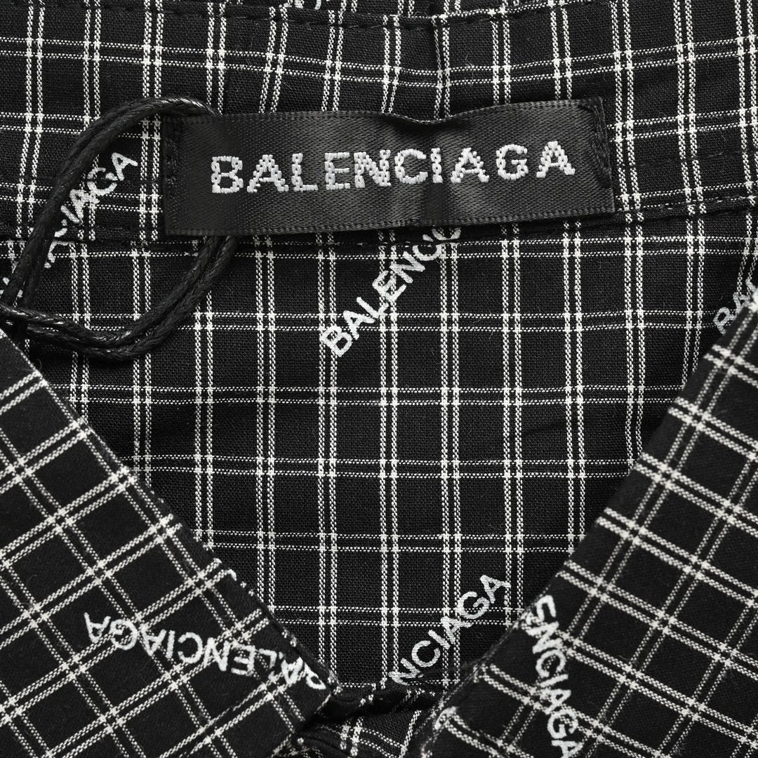 Balenciaga Allover Logo Check Shirt - outsole - replica sneakers