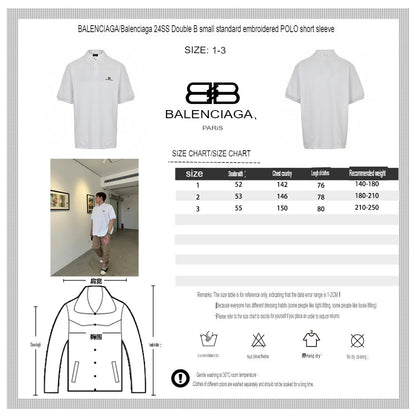 Balenciaga BB Logo White Polo Shirt - logo - replica sneakers