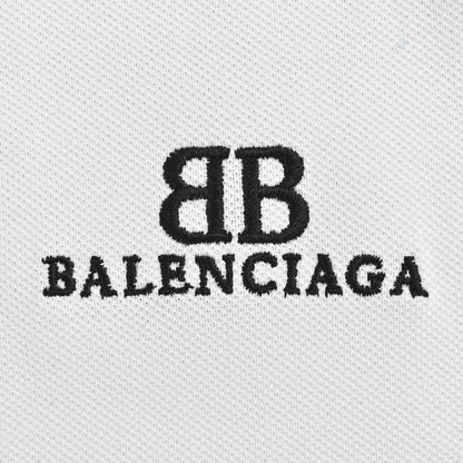 Balenciaga BB Logo White Polo Shirt - detail - replica sneakers