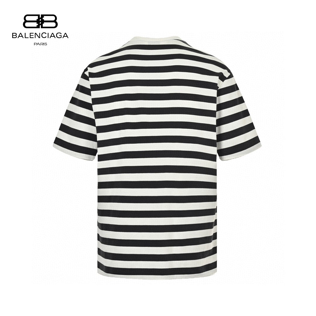 Balenciaga Black and White Striped T-Shirt - insole - replica sneakers
