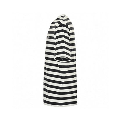 Balenciaga Black and White Striped T-Shirt - outsole - replica sneakers