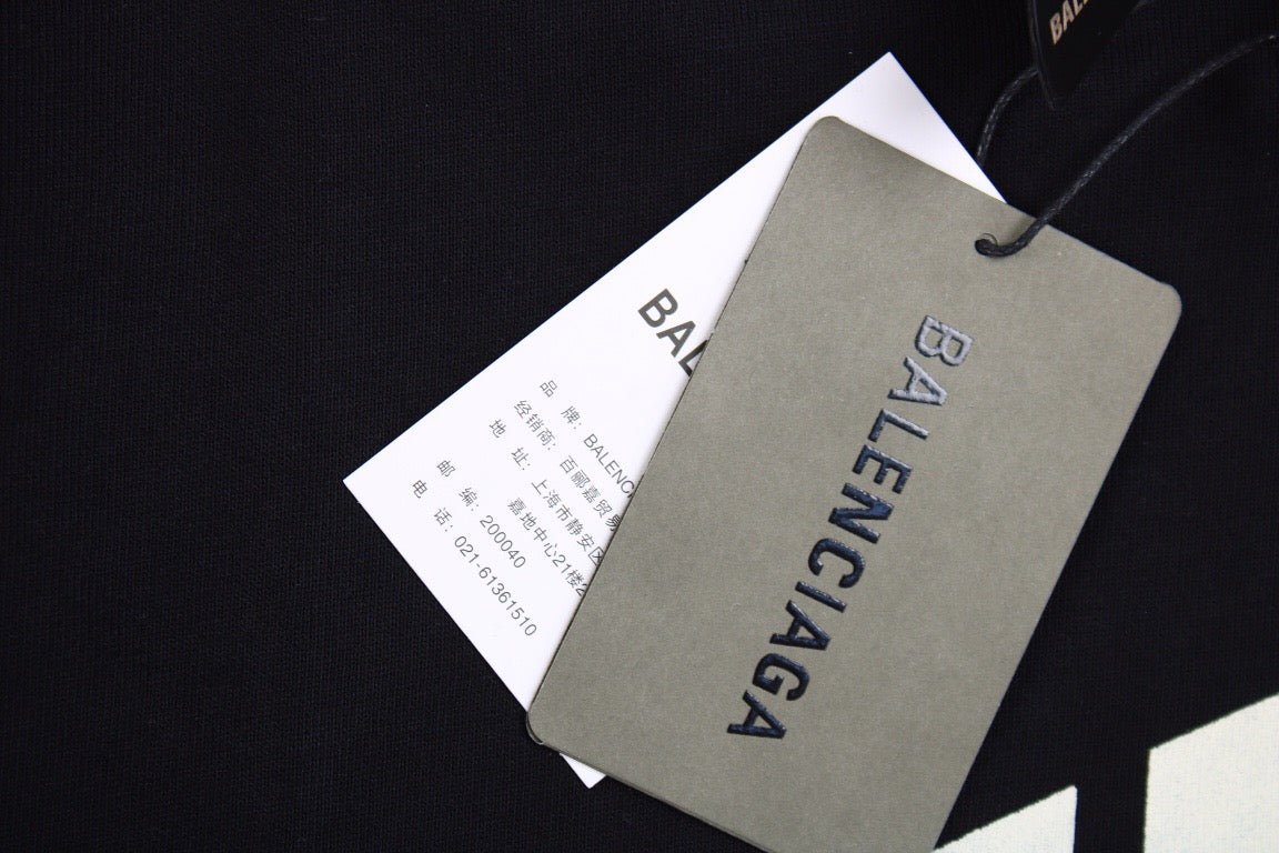 BALENCIAGA GRAPHIC LOGO HOODIE BLACK - insole - replica sneakers