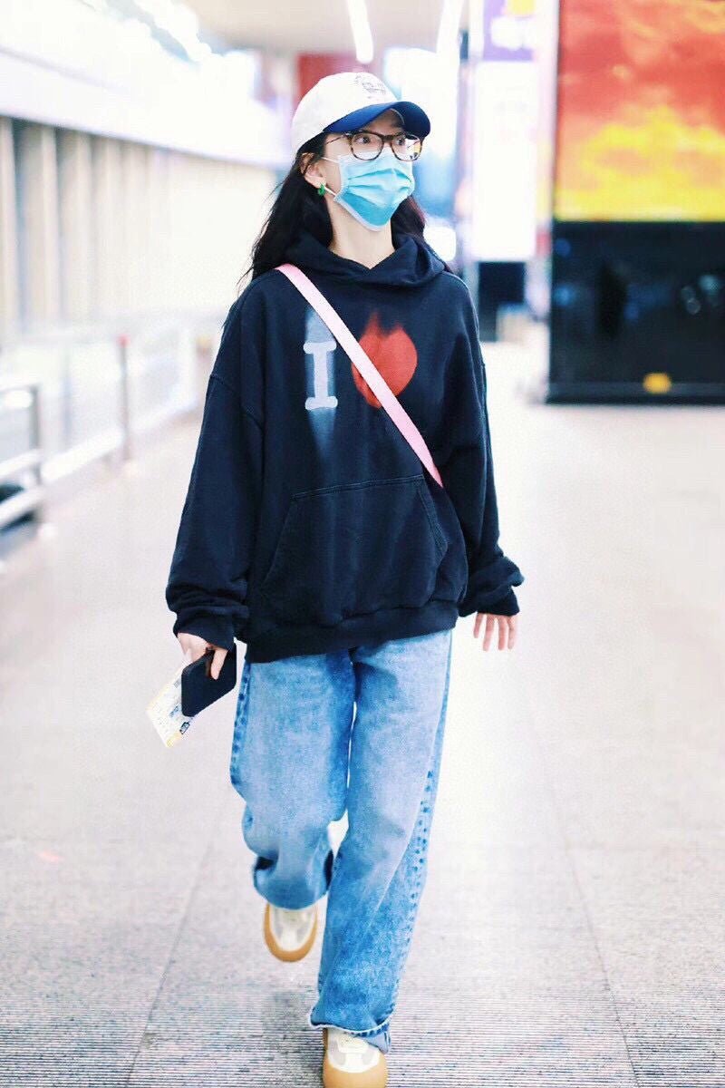 Balenciaga Black Hoodie with 'I Love' Graphic - logo - replica sneakers