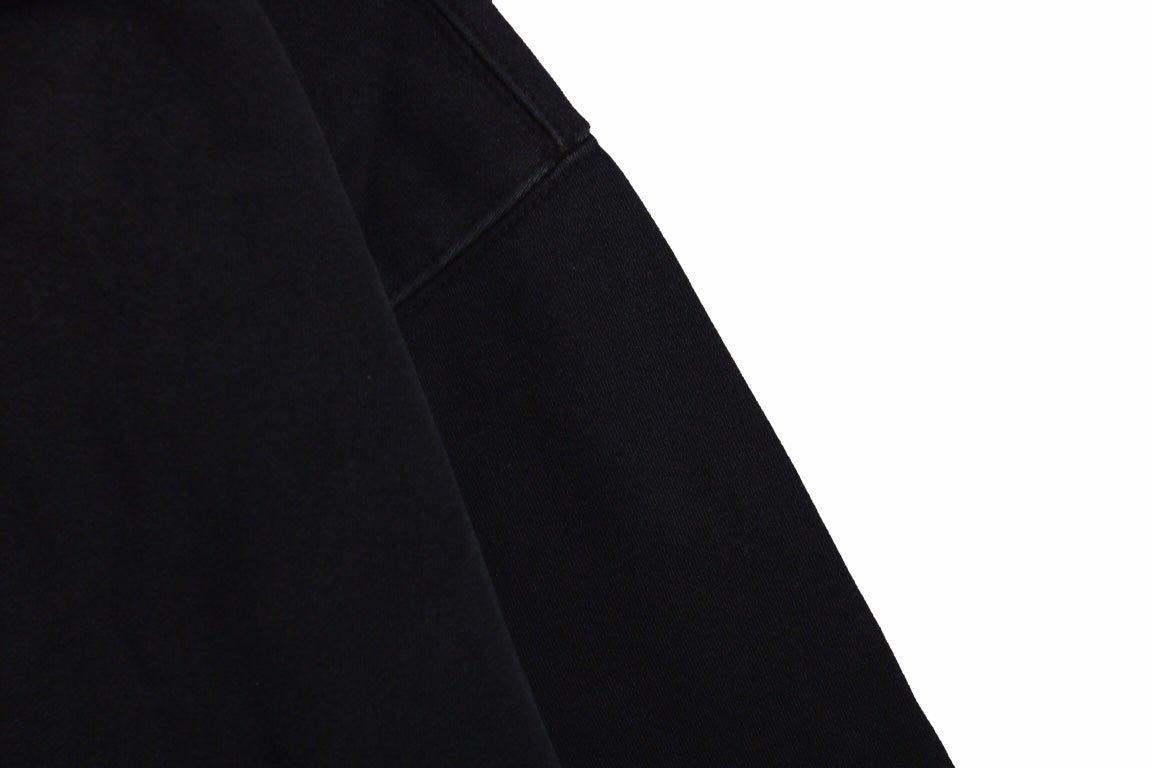 Balenciaga Black Hoodie with 'I Love' Graphic - detail - replica sneakers