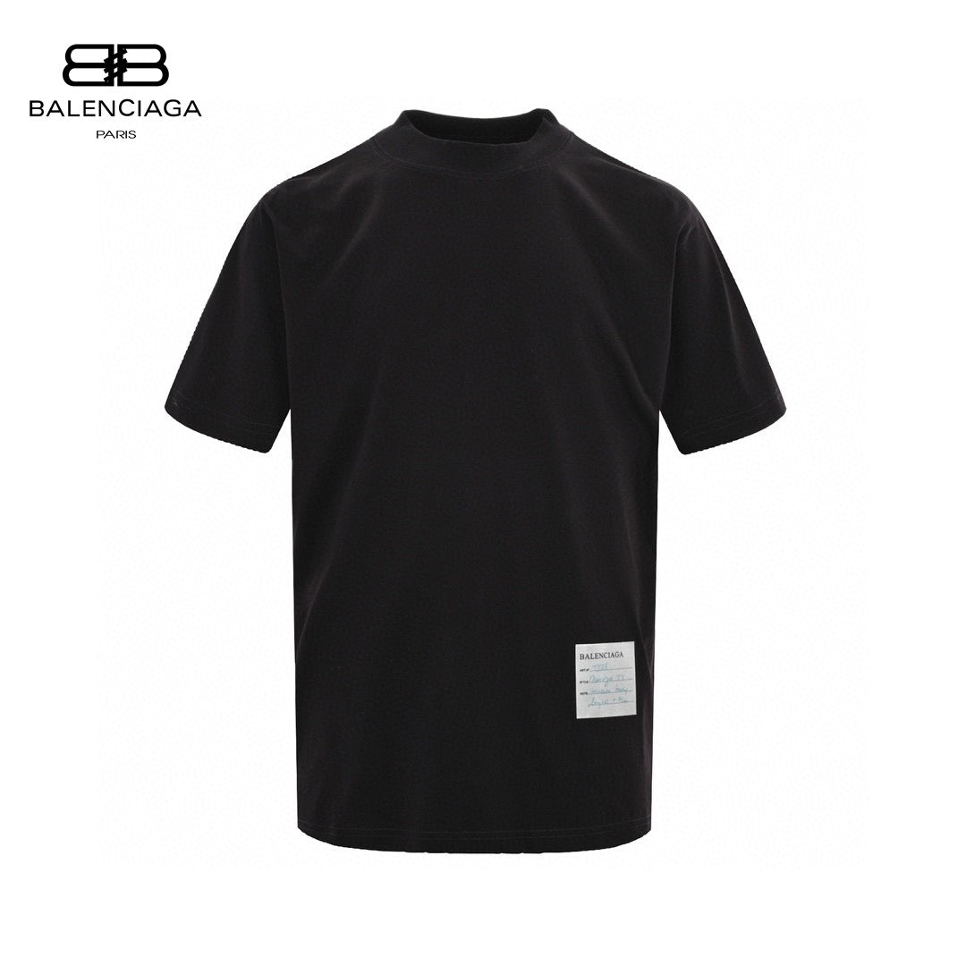 Balenciaga Black T-Shirt with Label Detail - insole - replica sneakers