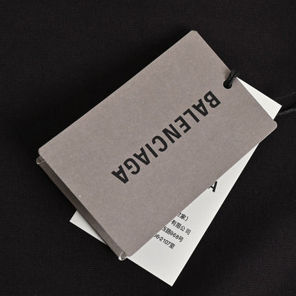 Balenciaga Black T-Shirt with Label Detail - logo - replica sneakers