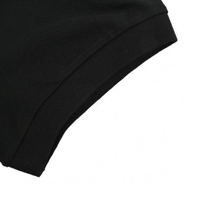 Balenciaga Classic Logo Polo Shirt (Black) - close up - replica sneakers