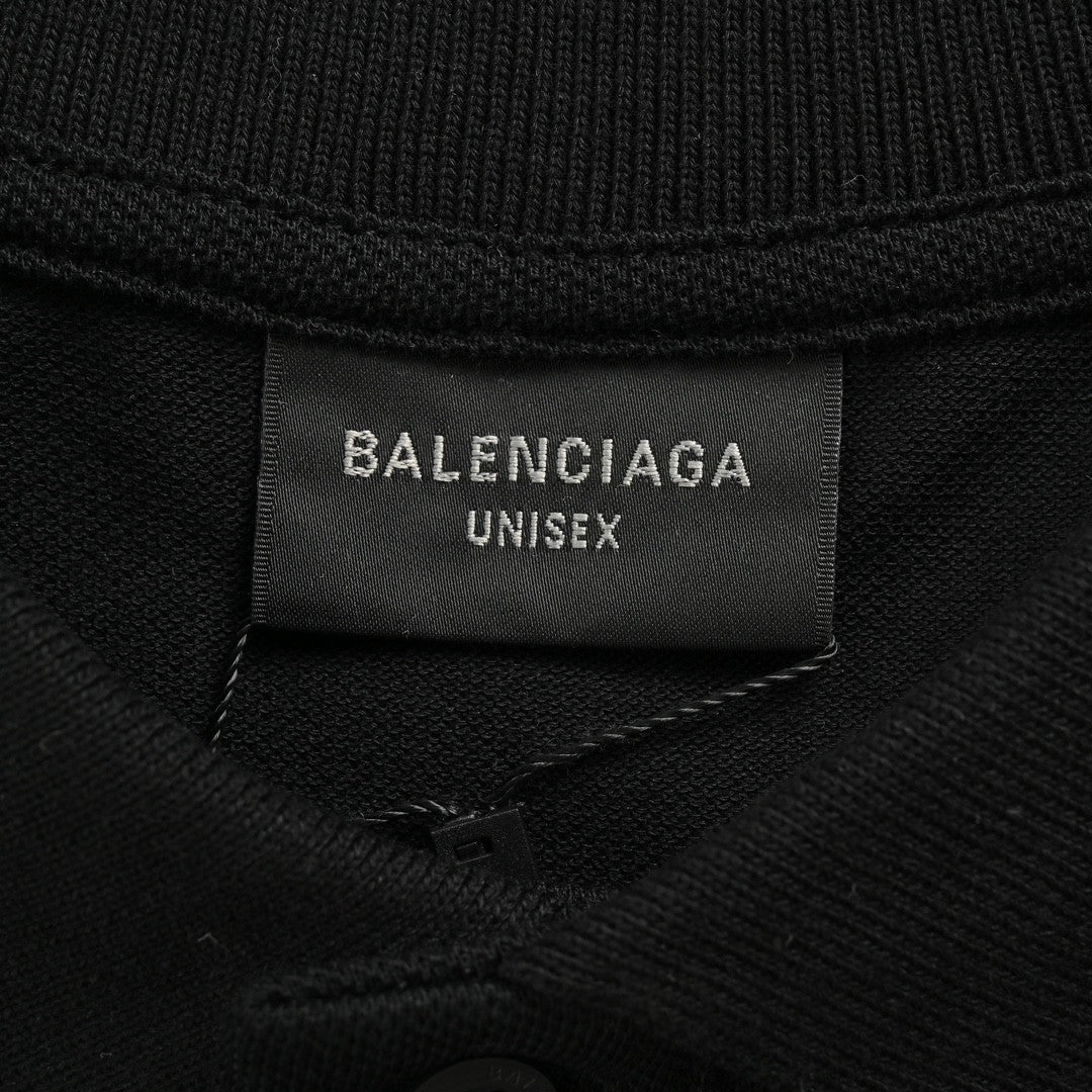 Balenciaga Classic Logo Polo Shirt (Black) - outsole - replica sneakers