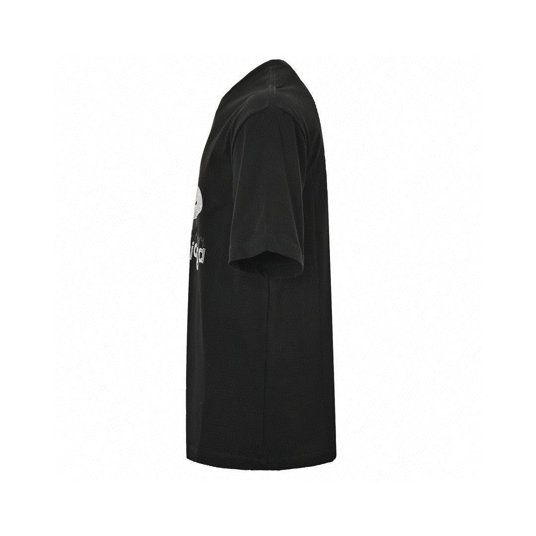 Balenciaga Crystal Logo T-shirt In - Black Unisex Streetwear Limited Edition - The Balenciaga Crystal Logo T-Shirt in black is a stylish and luxurious addition to any