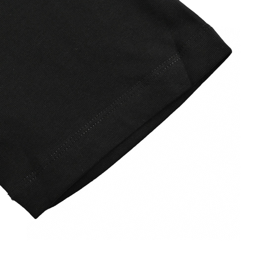 Balenciaga Crystal Logo T-Shirt in Black - close up - replica sneakers