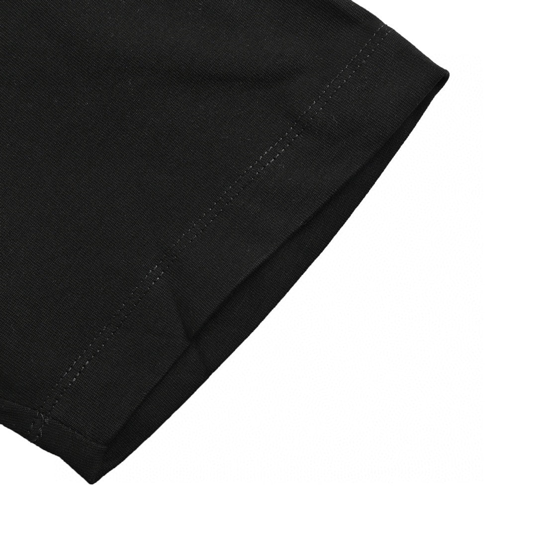 Balenciaga Crystal Logo T-Shirt in Black - close up - replica sneakers