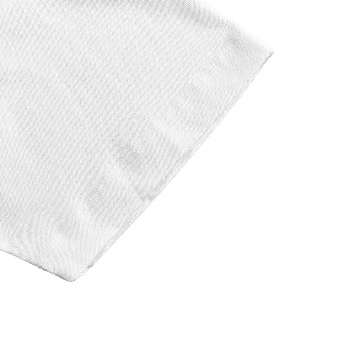 Balenciaga Crystal Logo T-Shirt in White - close up - replica sneakers
