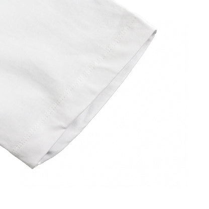 Balenciaga Crystal Logo T-Shirt in White - close up - replica sneakers