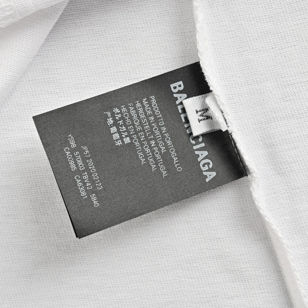 Balenciaga Crystal Logo T-Shirt in White - box - replica sneakers