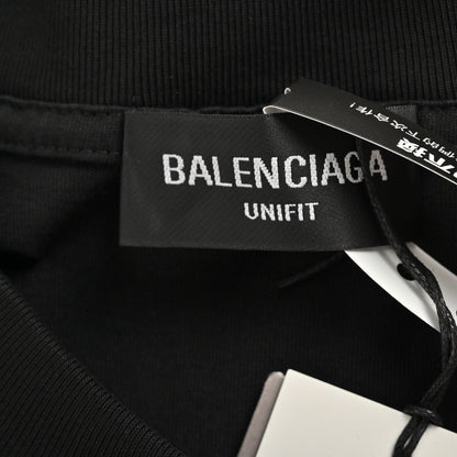 Balenciaga Distressed Logo T-Shirt - back view - replica sneakers