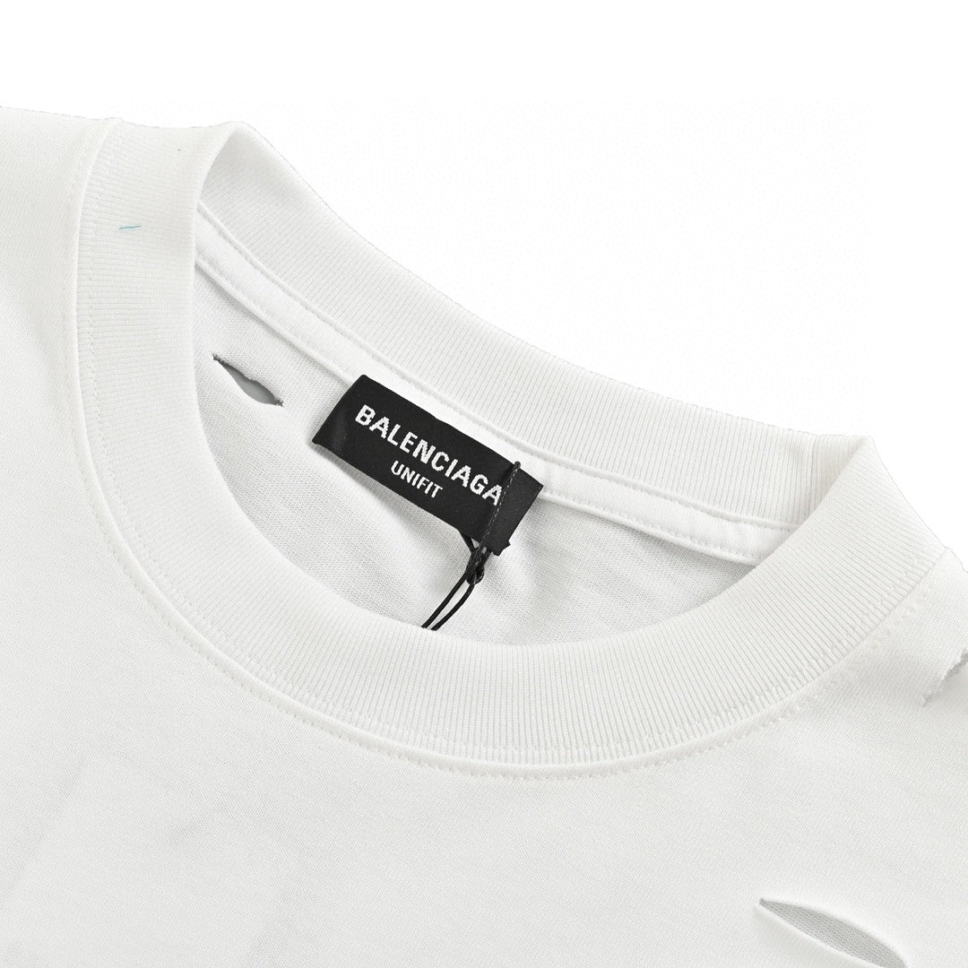 Balenciaga Distressed Logo T-Shirt - box - replica sneakers