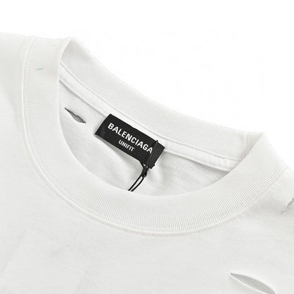 Balenciaga Distressed Logo T-Shirt - box - replica sneakers