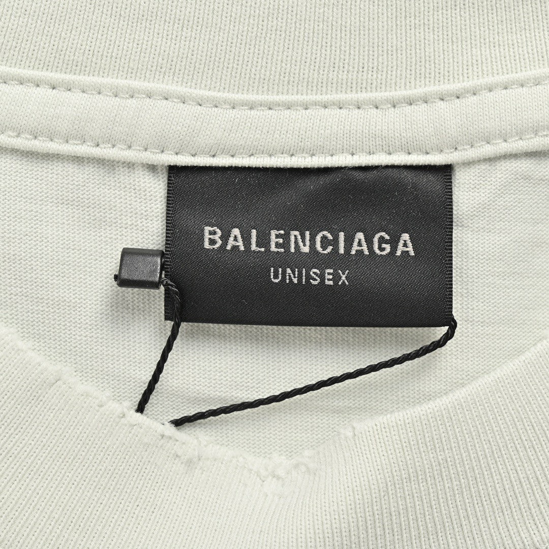 Balenciaga Distressed Logo T-Shirt in White - insole - replica sneakers