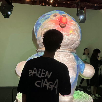 Balenciaga Graffiti Logo Black T-Shirt - logo - replica sneakers