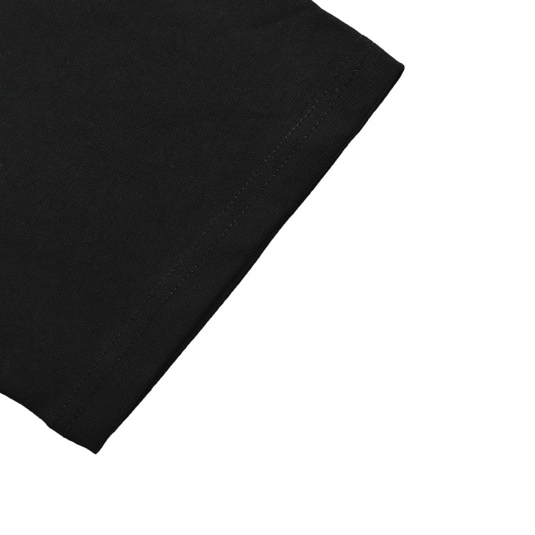 Balenciaga Graffiti Logo Black T-Shirt - close up - replica sneakers