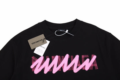 BALENCIAGA GRAFFITI LOGO T-SHIRT BLACK - box - replica sneakers