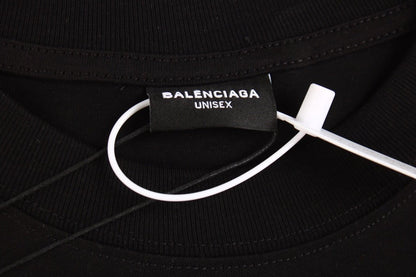 BALENCIAGA GRAFFITI LOGO T-SHIRT BLACK - detail - replica sneakers