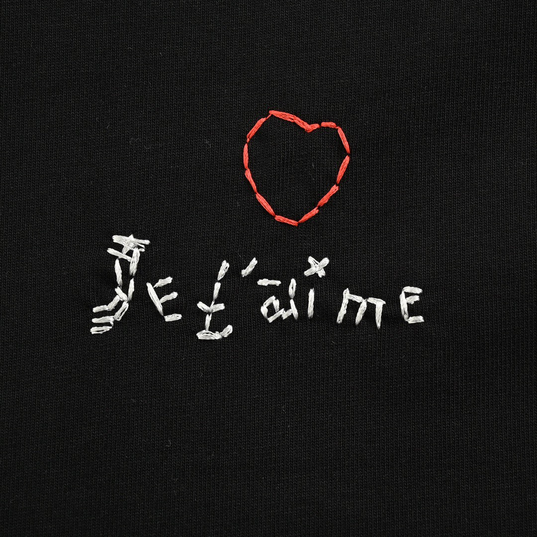 Balenciaga Je t'aime Black T-Shirt - detail - replica sneakers