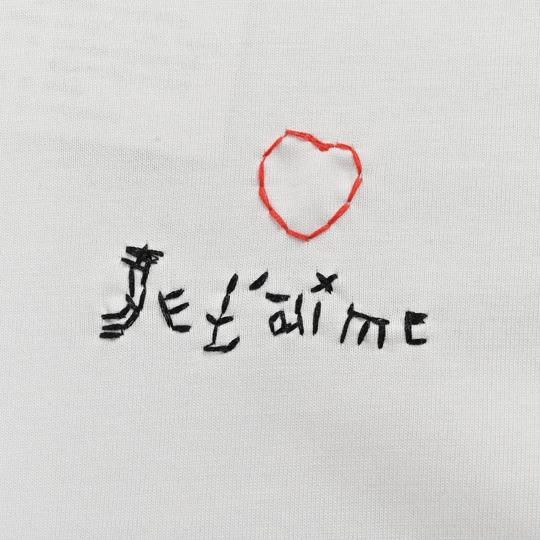 Balenciaga Je t'aime White T-Shirt - detail - replica sneakers