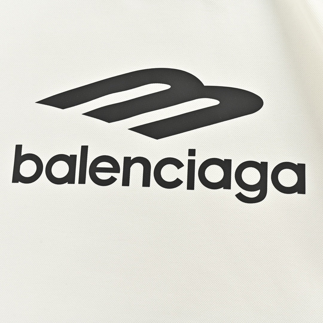 BALENCIAGA LONG SLEEVE LOGO SHIRT WHITE - detail - replica sneakers