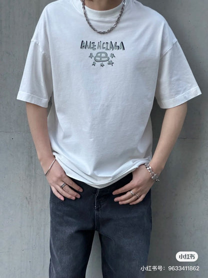 Balenciaga Paris Graphic T-Shirt (White) - logo - replica sneakers