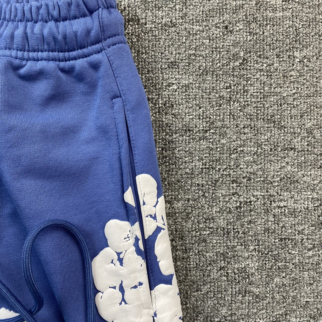 DENIM TEARS COTTON WREATH SWEATPANTS BLUE - box - replica sneakers