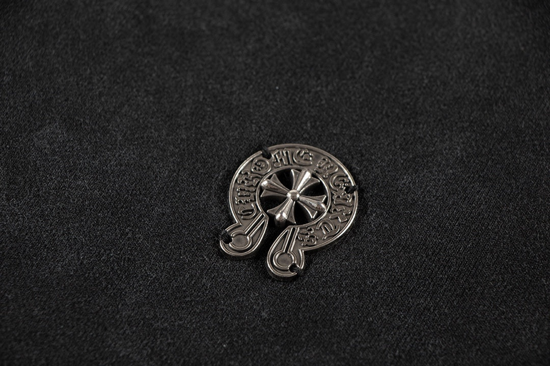 CHROME HEARTS METALLIC CROSS SWEATSHIRT BLACK - insole - replica sneakers