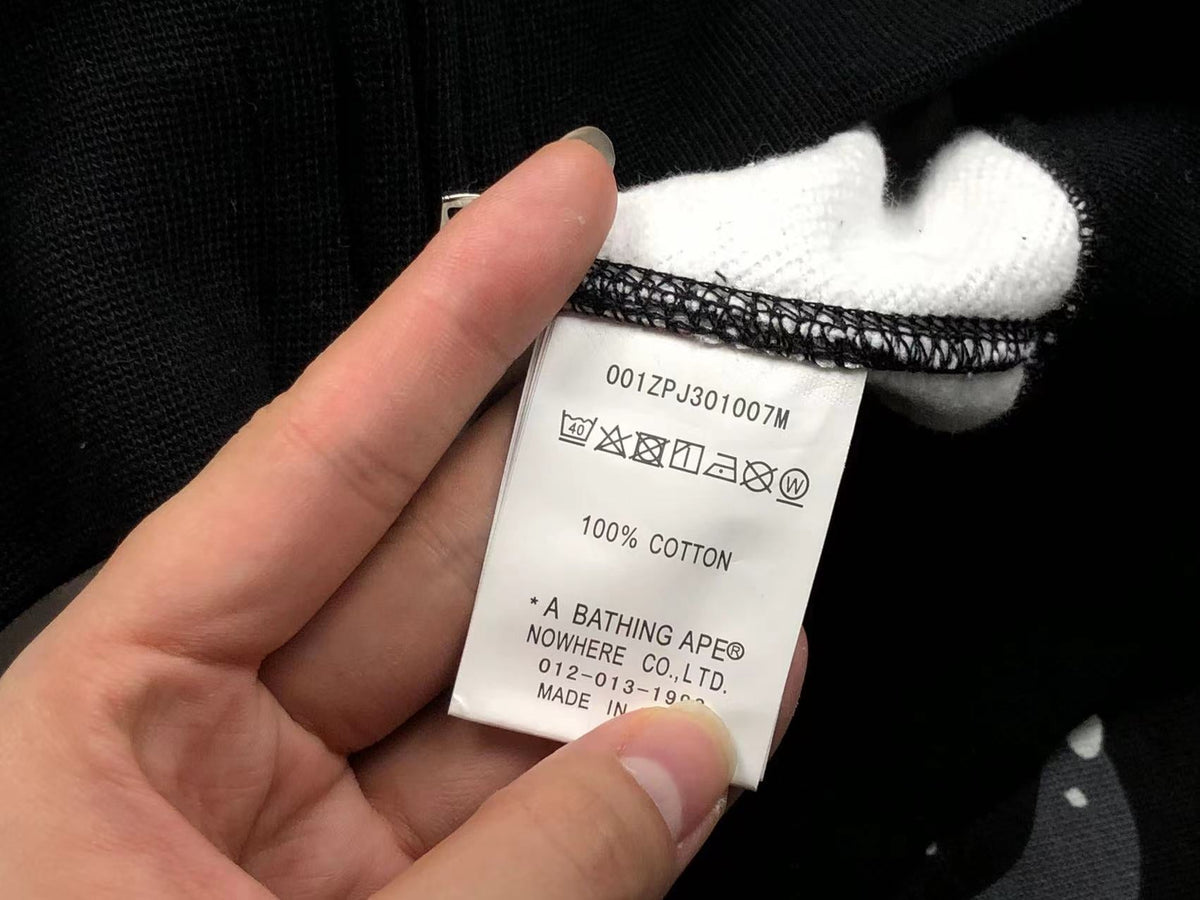 BAPE SPACE CAMO DOUBLE SHARK FULL ZIP HOODIE BLACK - insole - replica sneakers