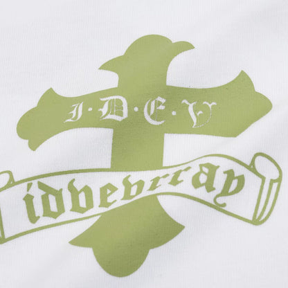 CHROME HEARTS GOLDEN CROSS LOGO T-SHIRT WHITE - outsole - replica sneakers