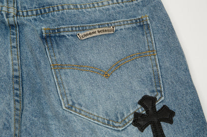 CHROME HEARTS X LEVI'S CROSS PATCH JEANS - box - replica sneakers
