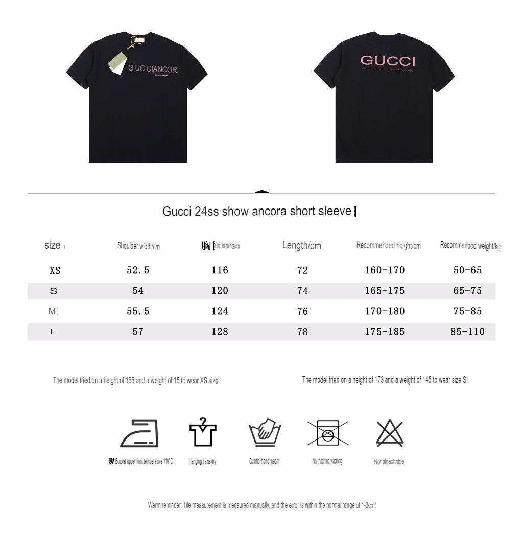 Gucci ANCOR. T-Shirt (Black) - logo - replica sneakers