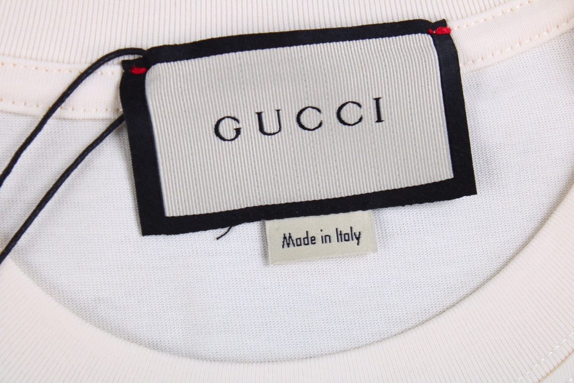 Gucci Mushroom Graphic T-Shirt (Cream) - logo - replica sneakers