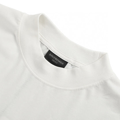 Balenciaga White T-Shirt with Label Detail - box - replica sneakers