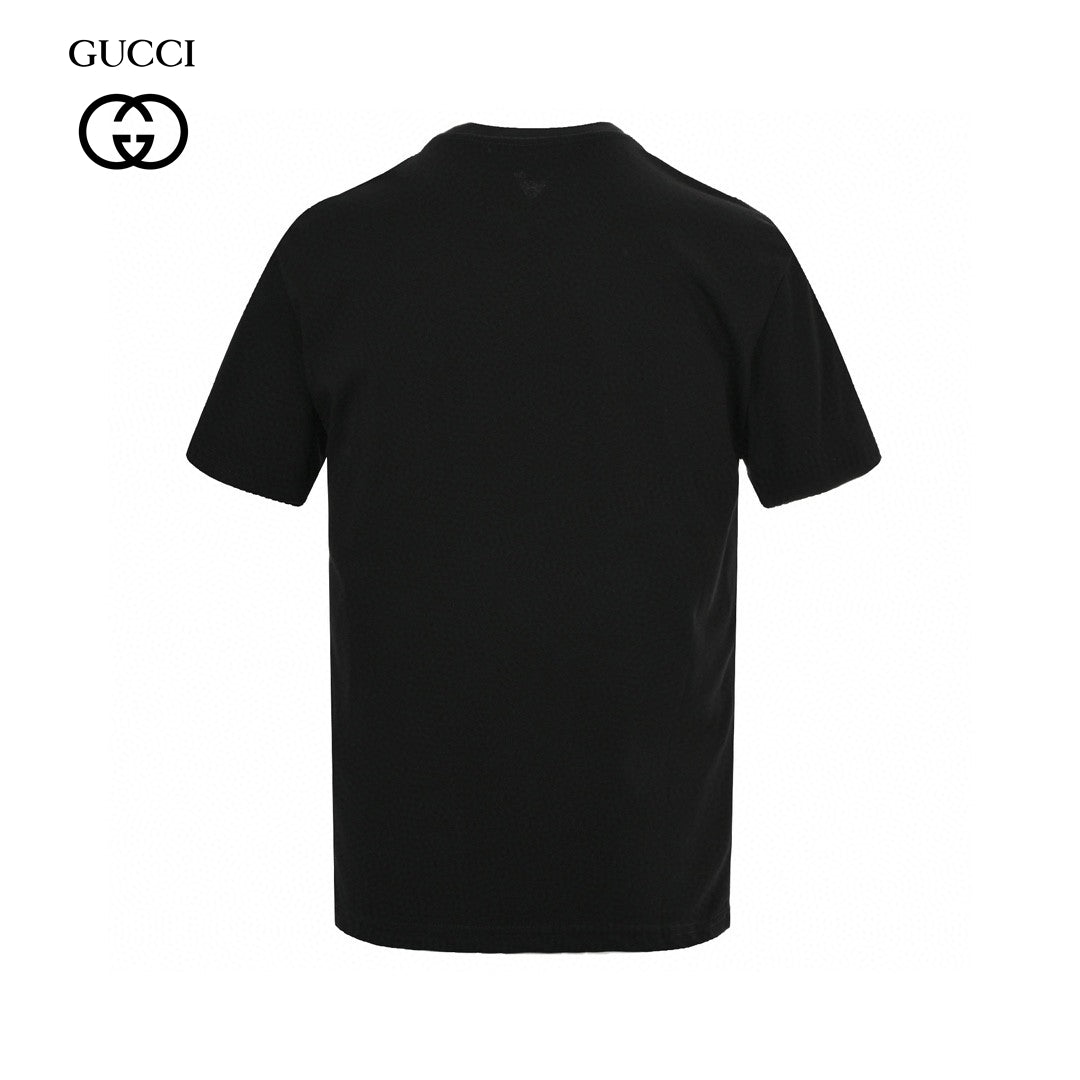 Gucci Black T-Shirt with Dragon Cartoon - logo - replica sneakers