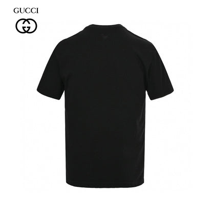 Gucci Black T-Shirt with Dragon Cartoon - logo - replica sneakers