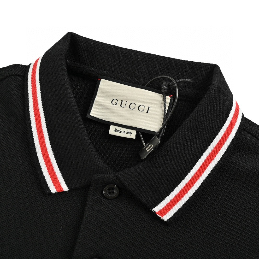 Gucci Flame Logo Polo Shirt - detail - replica sneakers