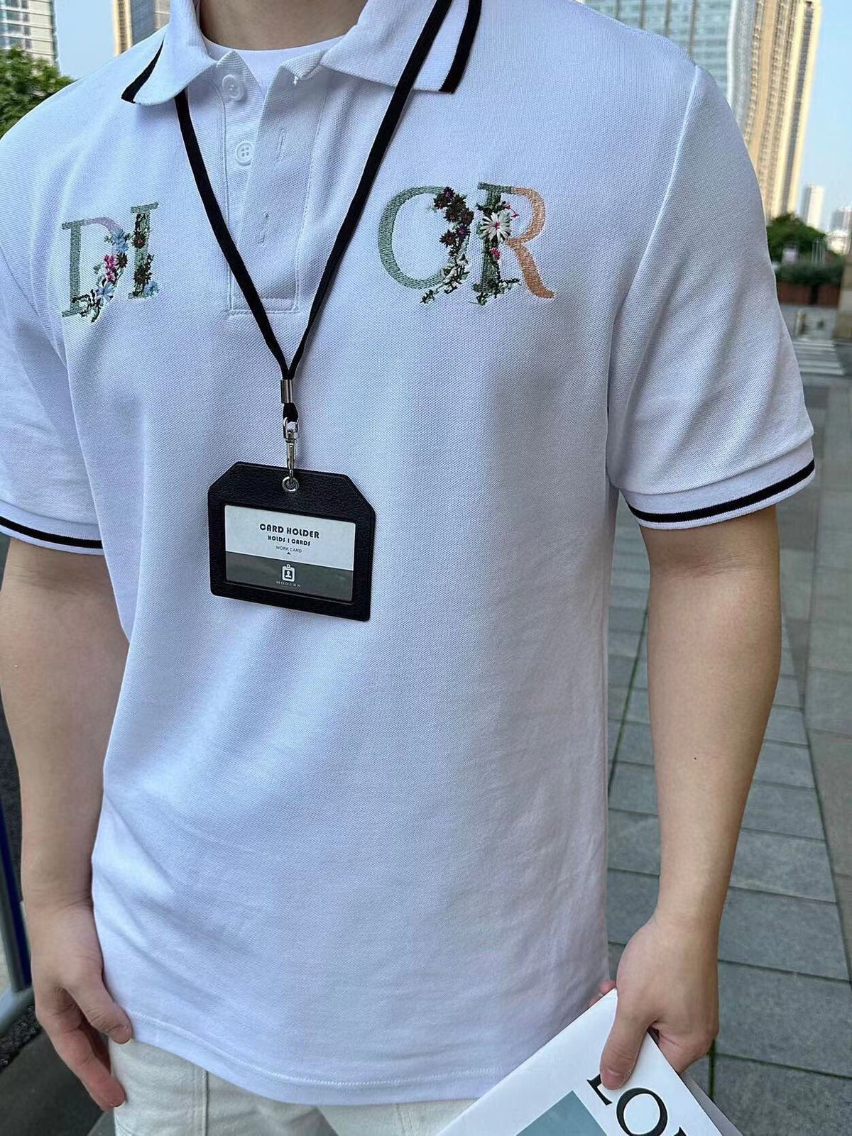 Dior Polo Shirt with Floral Logo Design - insole - replica sneakers