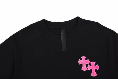 CHROME HEARTS HORSE SHOE LOGO T-SHIRT BLACK PINK - box - replica sneakers