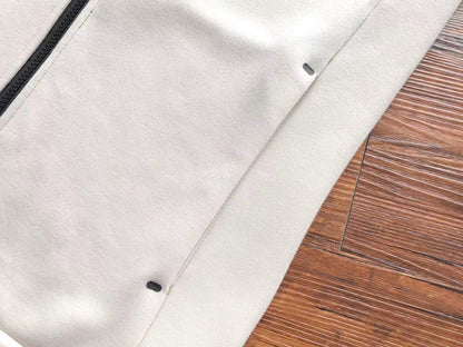 NIKE TECH FLEECE HOODIE x SANDALWOOD/LIGHT BONE WHITE - close up - replica sneakers