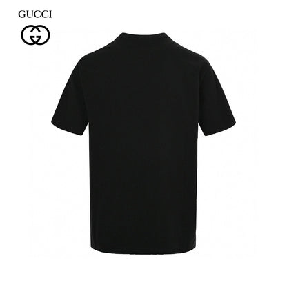 Gucci Black T-Shirt with Heart Graphic - logo - replica sneakers