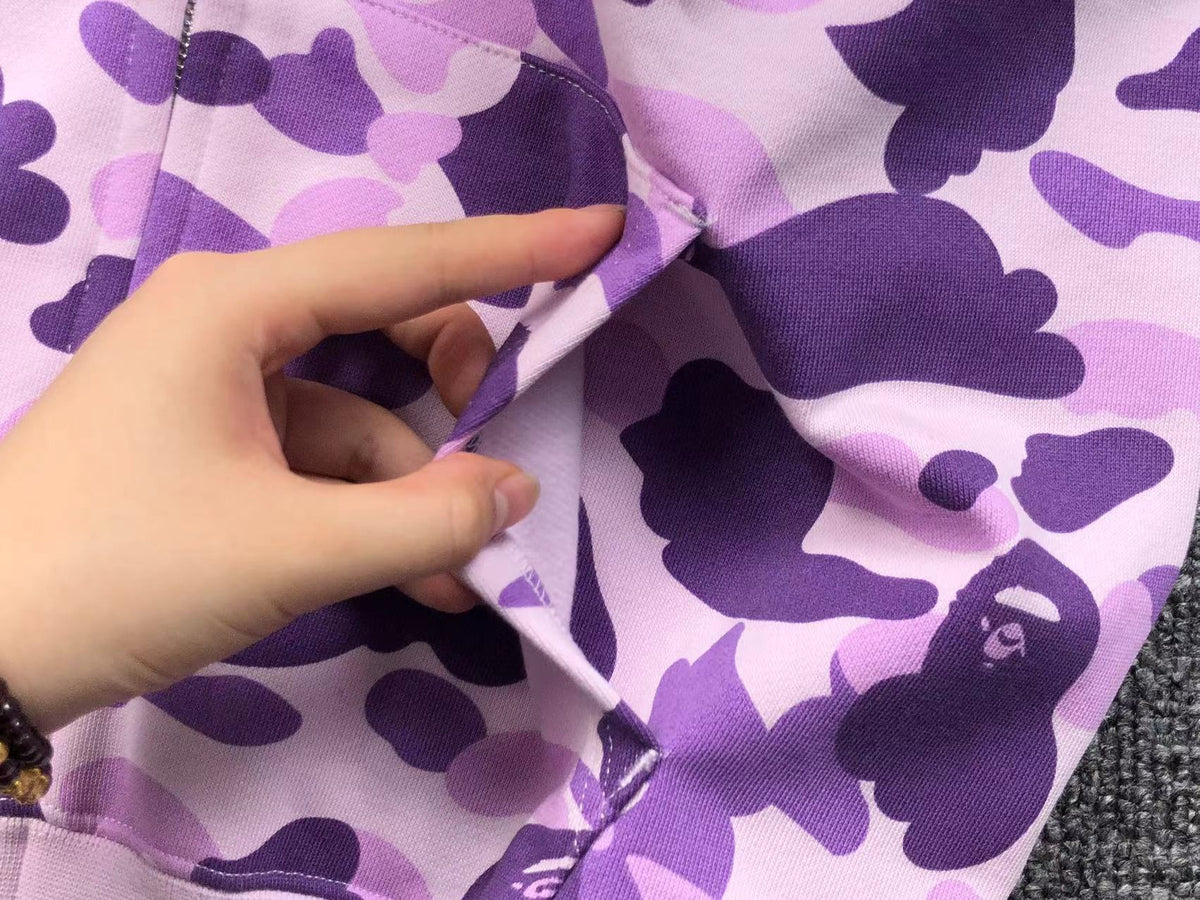 BAPE COLOR CAMO FULL ZIP HOODIE PURPLE - box - replica sneakers