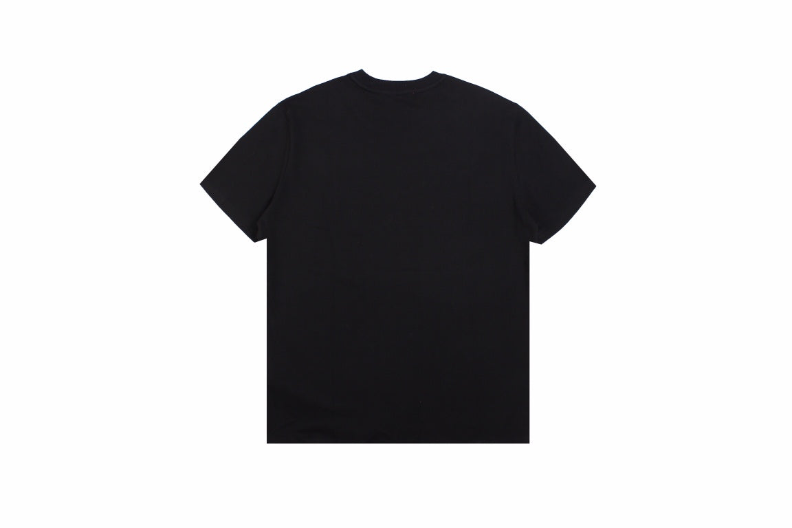 GUCCI x BALENCIAGA FLOWER LOGO T-SHIRT BLACK - close up - replica sneakers