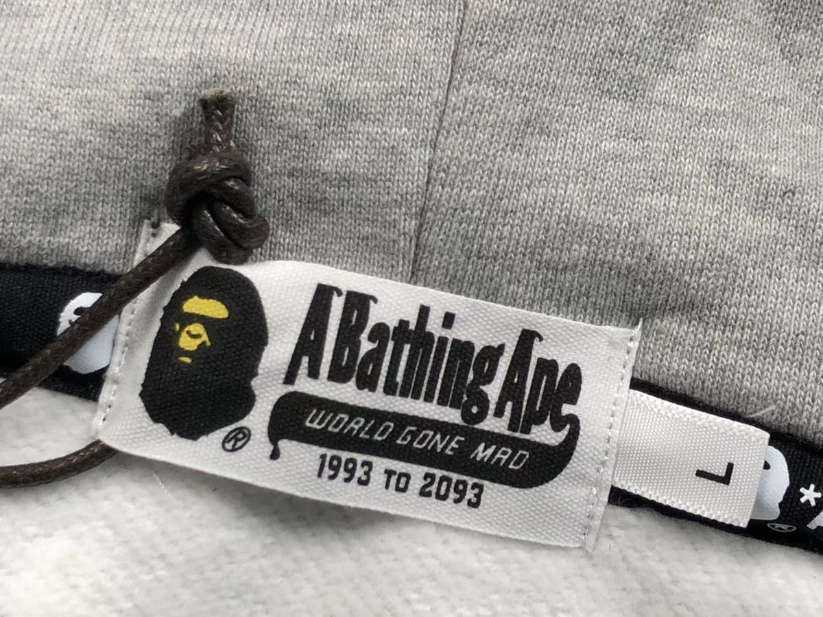 BAPE SPACE CAMO DOUBLE SHARK FULL ZIP HOODIE BLACK - logo - replica sneakers